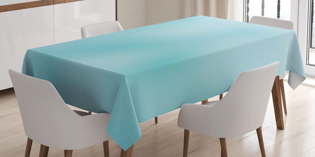 ABAKUHAUS Seafoam Tischdecke, Abstrakte moderne Kunst inspirierte Illustrations-Wassertöne unscharfes Hintergrund-Design, 140 x 200 cm, Seafoam