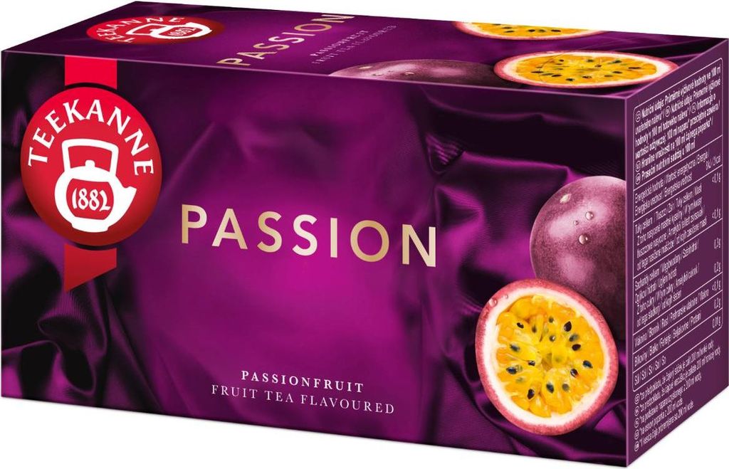 Teekanne Passion Tee Passionsfrucht 20 Beutel - Früchtetee Mischung mit Stevia