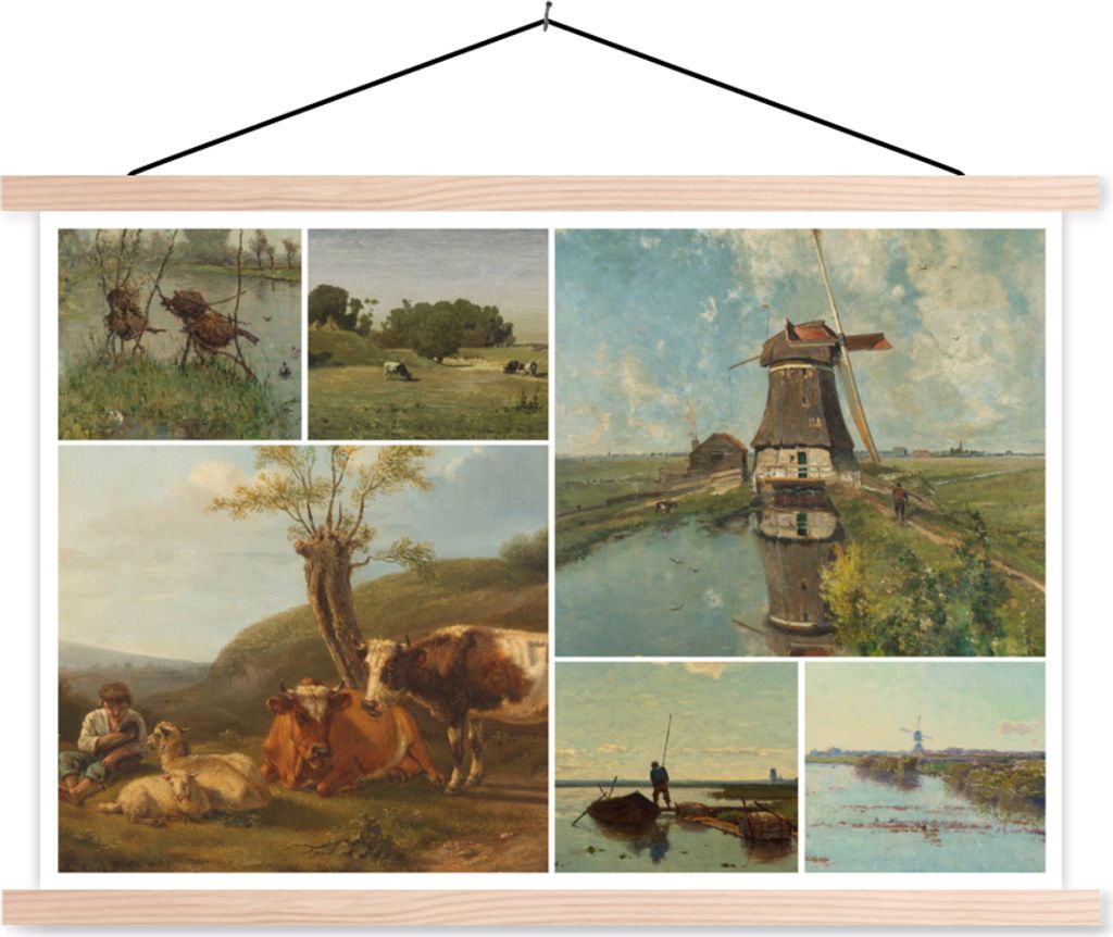 MuchoWow® Textilposter Collage - Niederlande - Kunst 60x40 Produktbild 