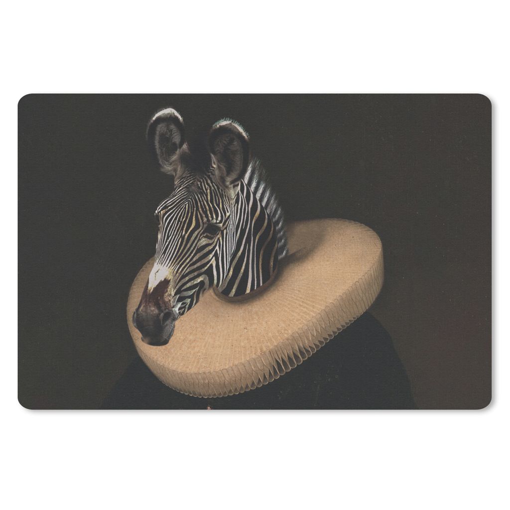 MuchoWow Schreibtischunterlage Gemälde - Zebra - Alte Meister 60x40 cm - XXL Mauspad - Großes Mauspad