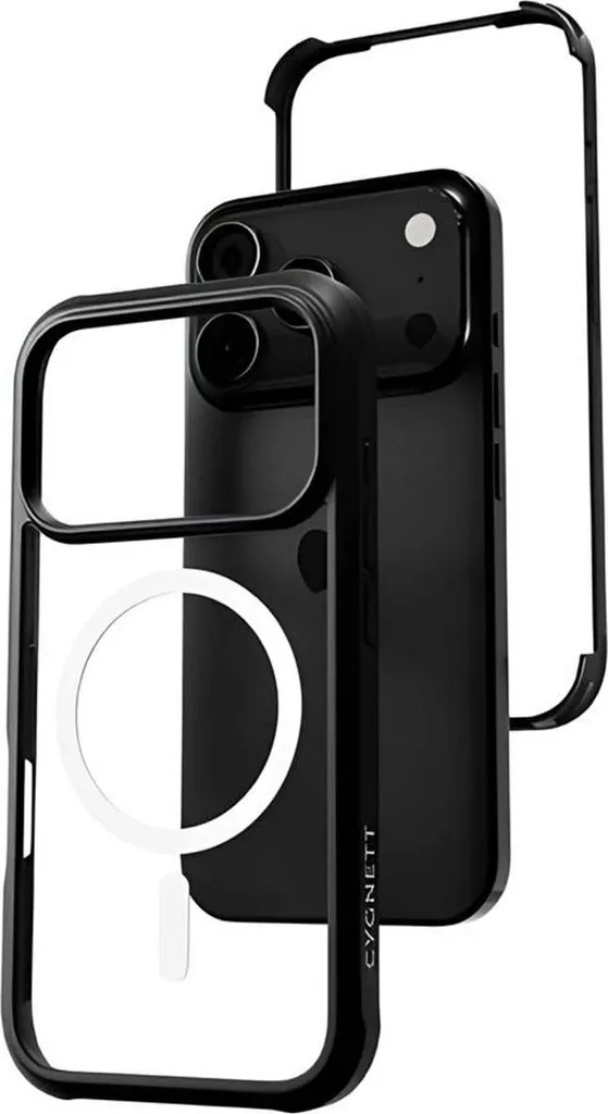 Coque iPhone 17 Pro MagSafe Cygnett : stop aux chocs avec verre 9H noir