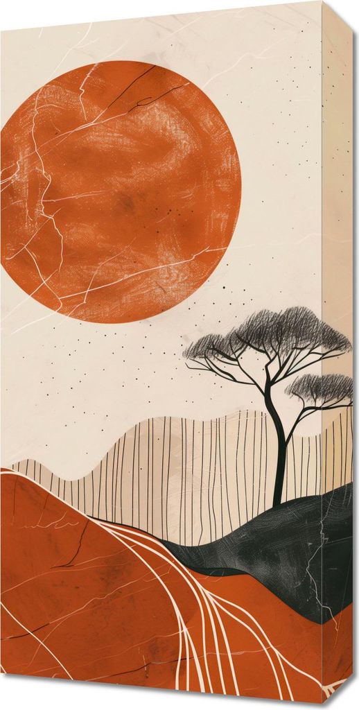 Bild 30x60cm Afrikanischer Sonnenuntergang
