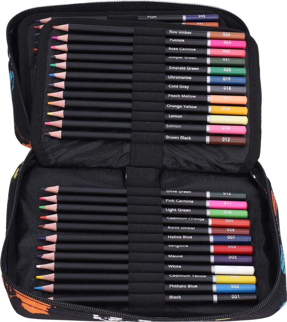 72 Buntstifte Zipper Case Set Qualität Soft Core farbigen Minen mit Refill Extender Pencil Sharpener für Zeichnung Malerei