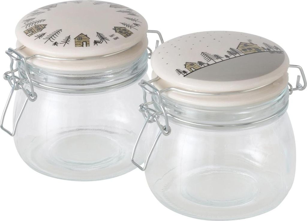 Boltze home voorraadpot homewood 450 ml glas