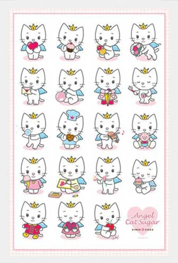 Tableau Angel Cat Sugar Encadré Vitre Acrylique : Fini les Affiches Abîmées