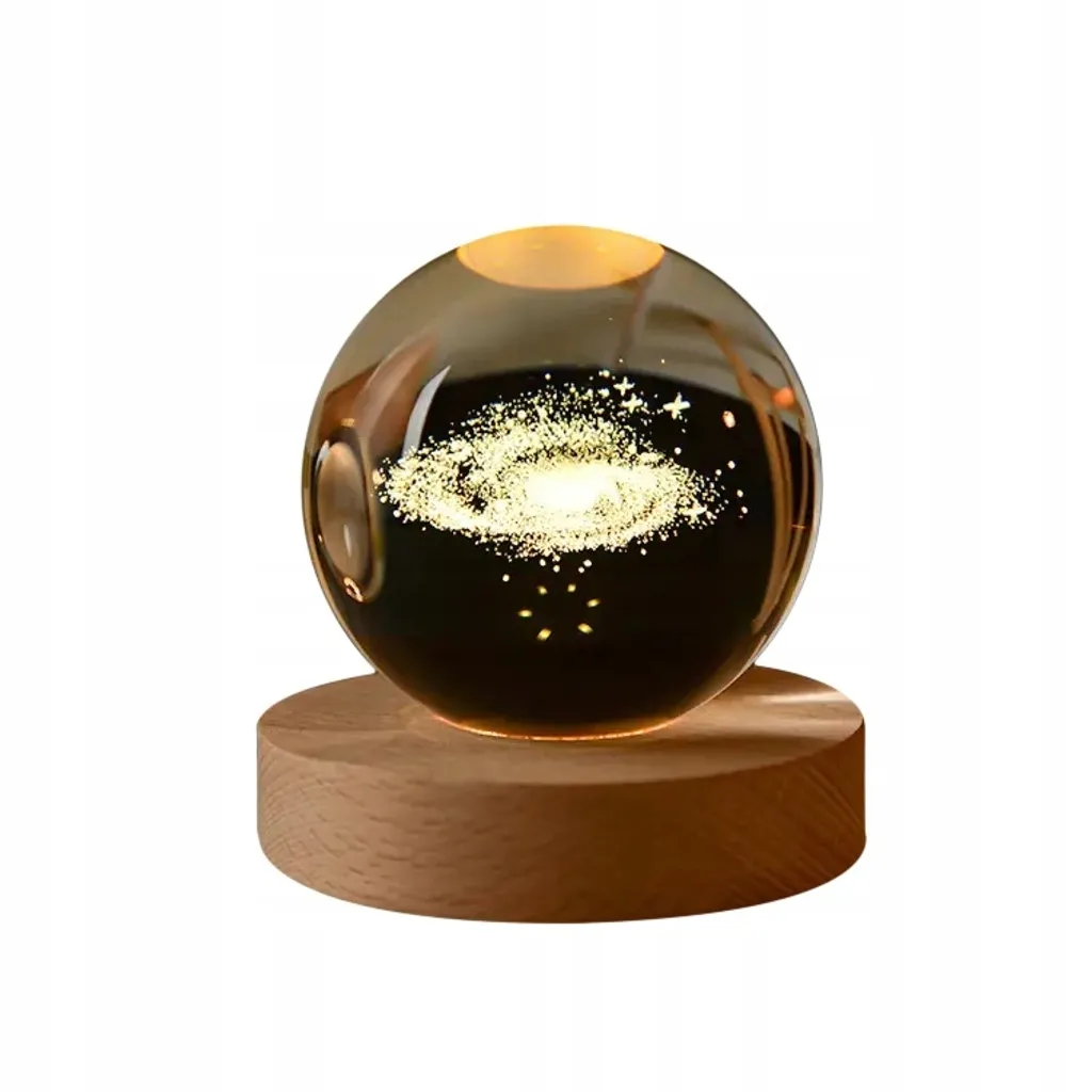 Sfera di Vetro Galaxy 6cm USB | Luce Notturna Magica per Cameretta Bambini