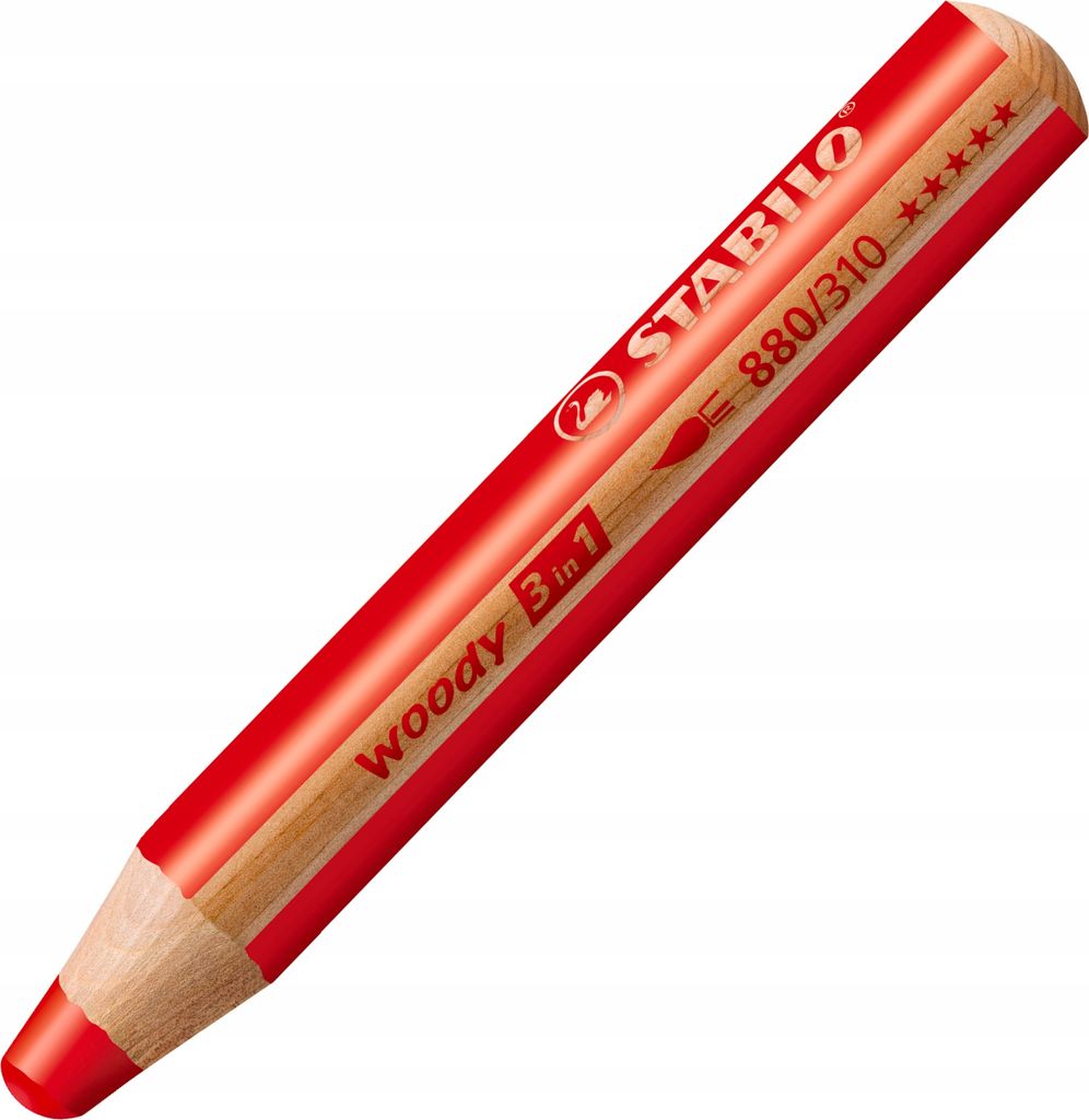 STABILO Multitalentstift woody 3 in 1 rund rot Produktbild 