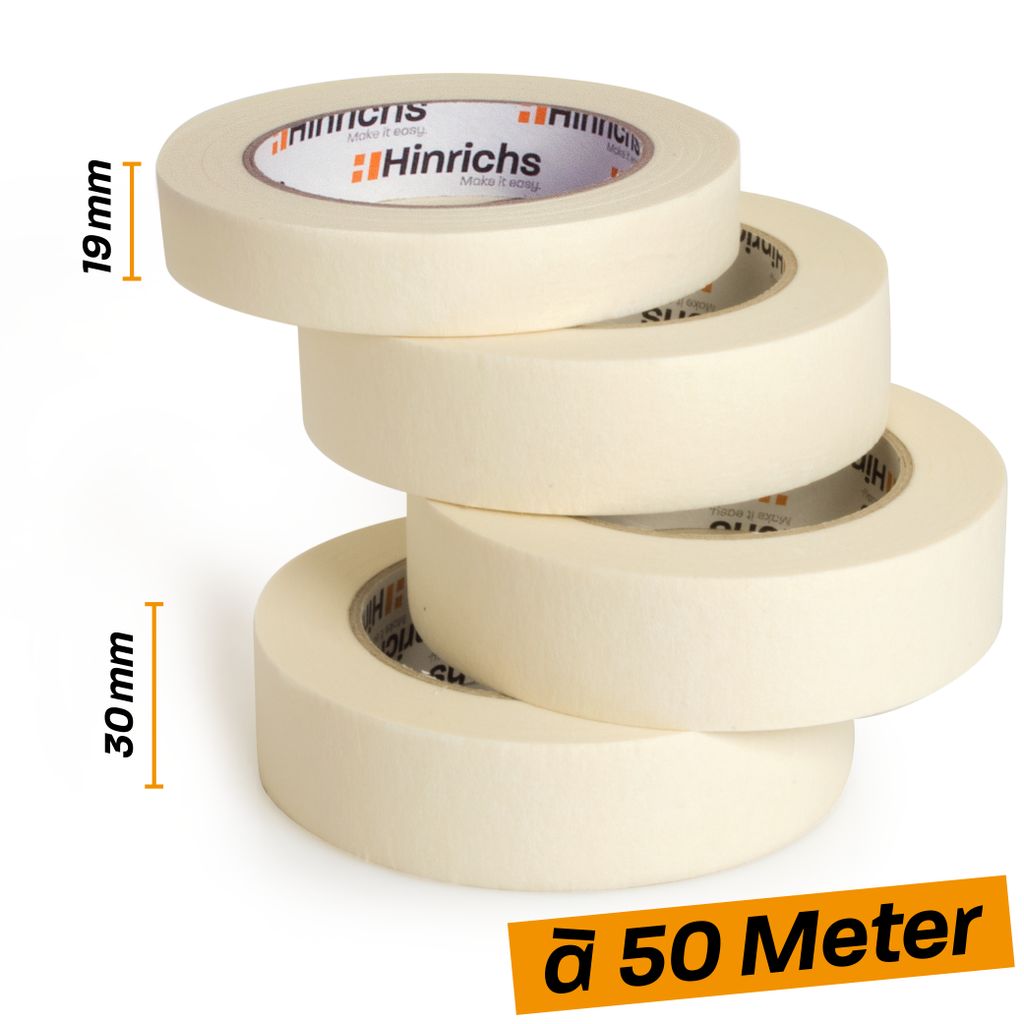 10x PROFI Malerkrepp 30mm x 50 mm Abdeckband Kreppband Abklebeband Masking Tape 