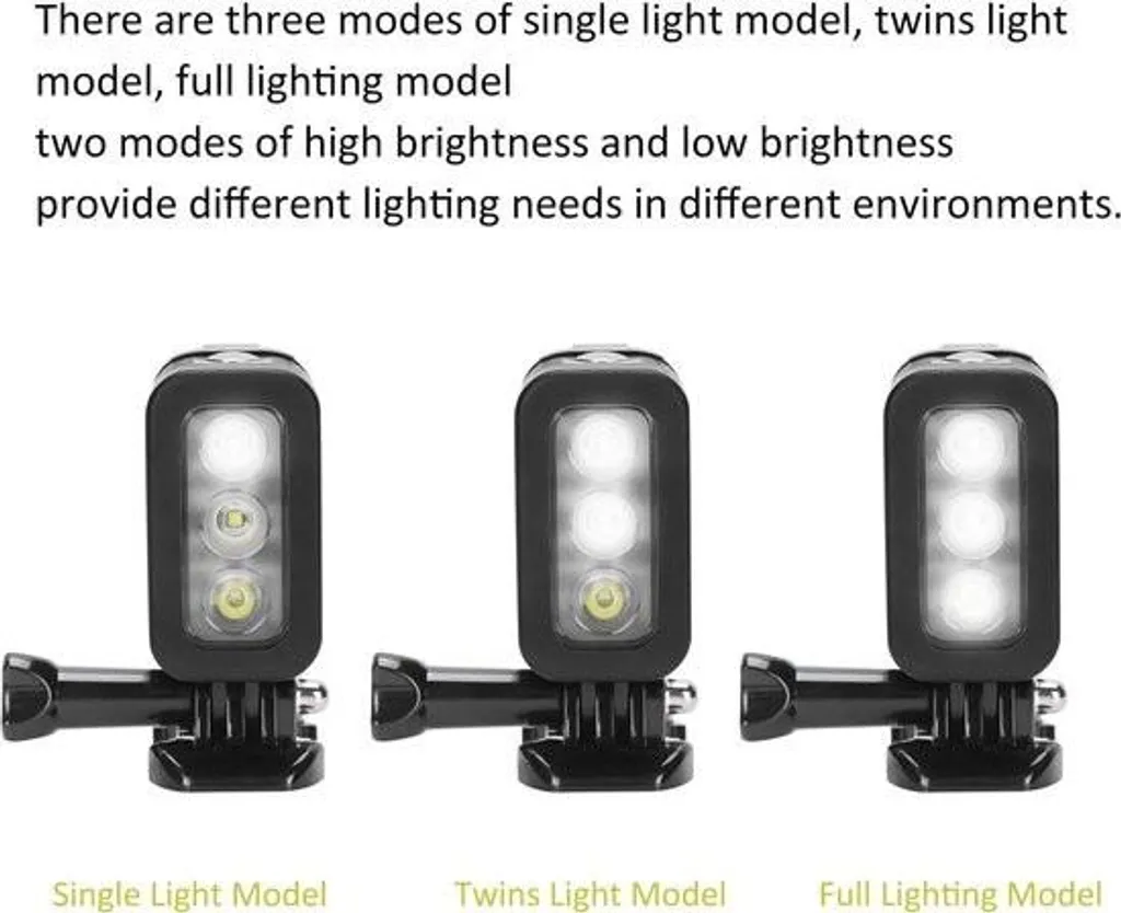 Lampe de plongée LED sous-marine à intensité variable pour Action Cam - 2