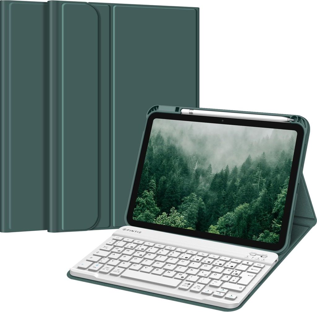 Fintie Tastatur Hülle für iPad 10. Generation 2022 (10.9 Zoll), Schutzhülle mit TPU Rückschale, Pencil Halter und magnetisch Abnehmbarer Tastat...