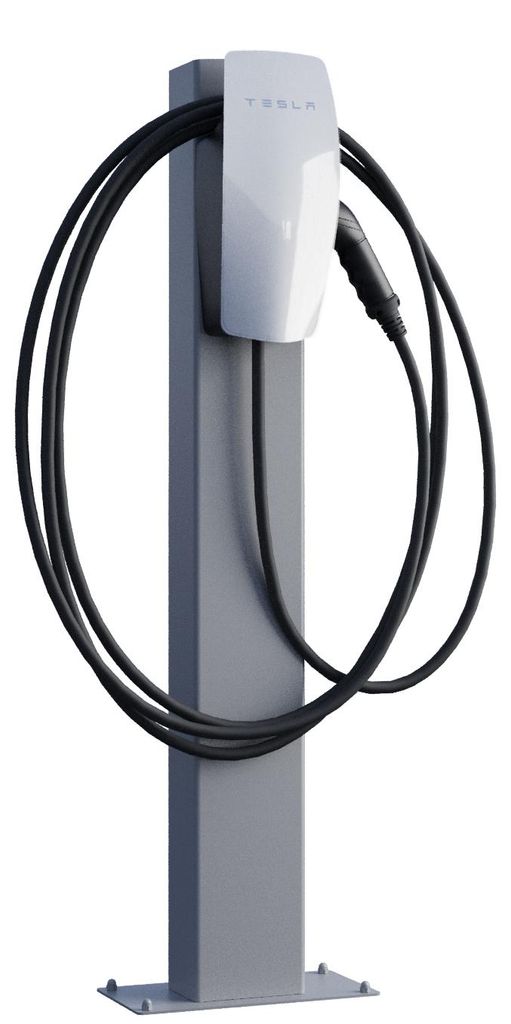 Tesla Wallbox Standfuß VoltStand mit Bodenplatte Grau