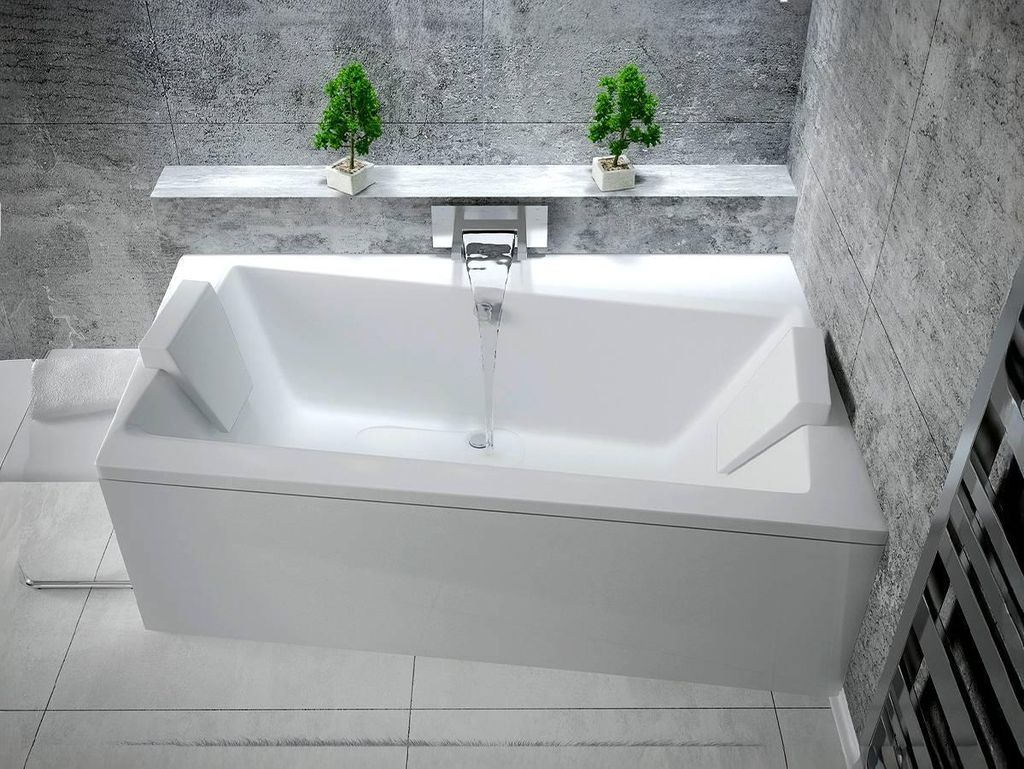 Baignoire asymétrique - 160 x 100 cm - Gauche - avec Image du produit 