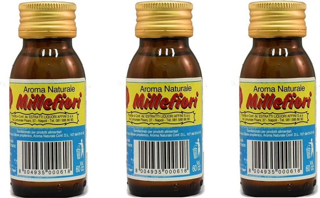 3x Ela aroma Millefiori für neapolitanische Pastiera 60cc Produktbild 