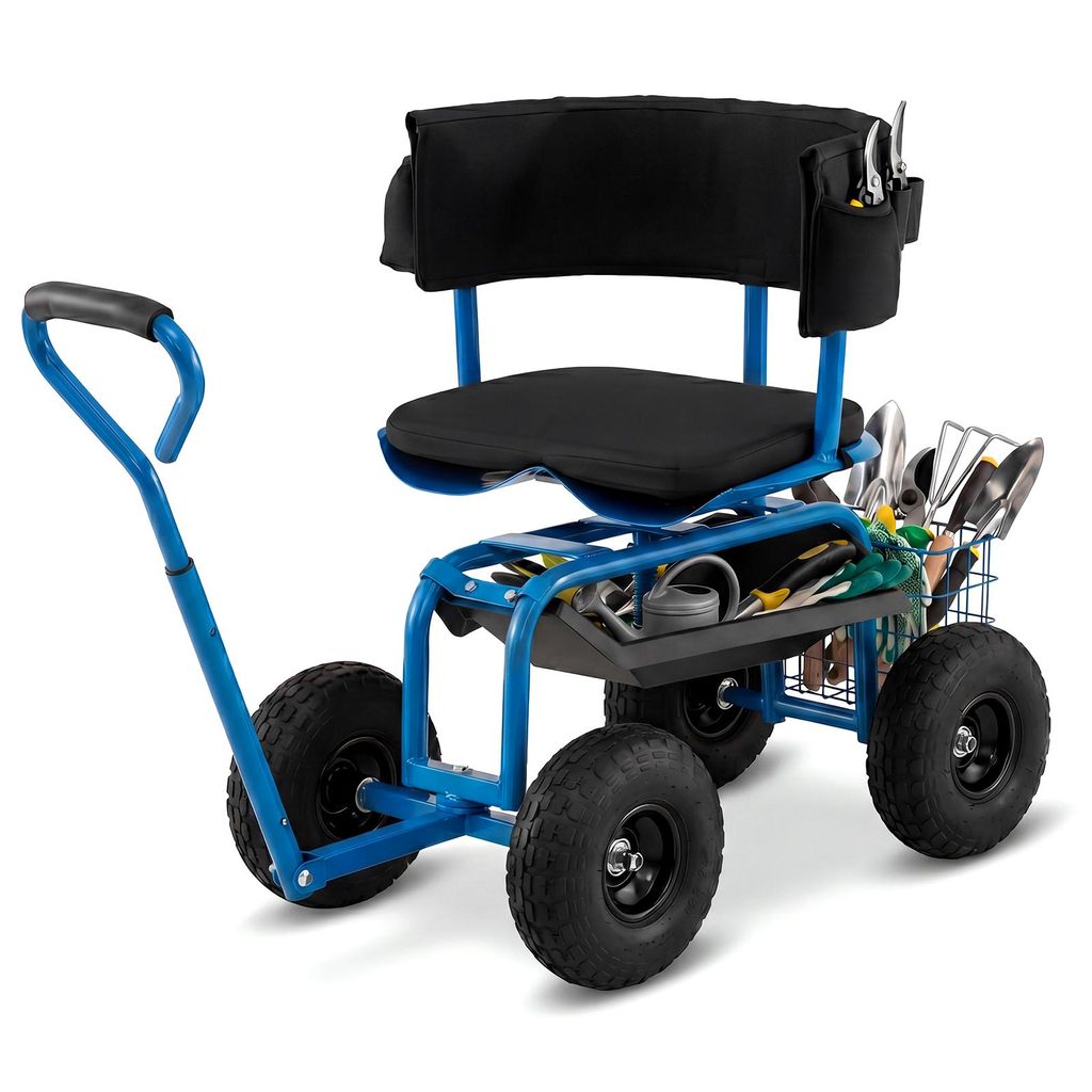 Carrello da giardino COSTWAY fino a 135 kg, seduta da Immagine del prodotto 
