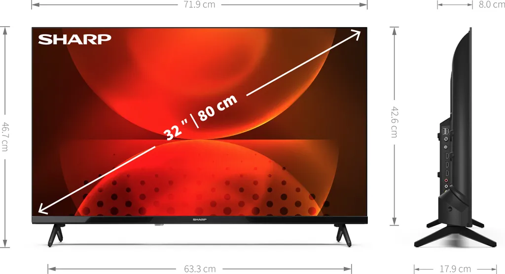 Smart TV Sharp 32FH2EA 32" LED HD Ready avec Chromecast et Google Assistant - 7