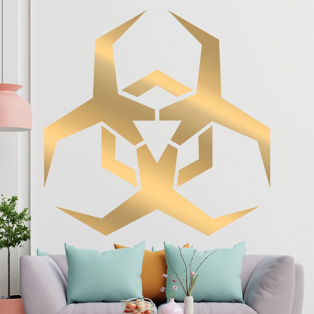 KIWISTAR Biohazard - biologische Gefährdung Wandtattoo in 6 Größen - Wandaufkleber Wall Sticker - Dekoration, Küche, Wohnzimmer, Schlafzimmer, ...