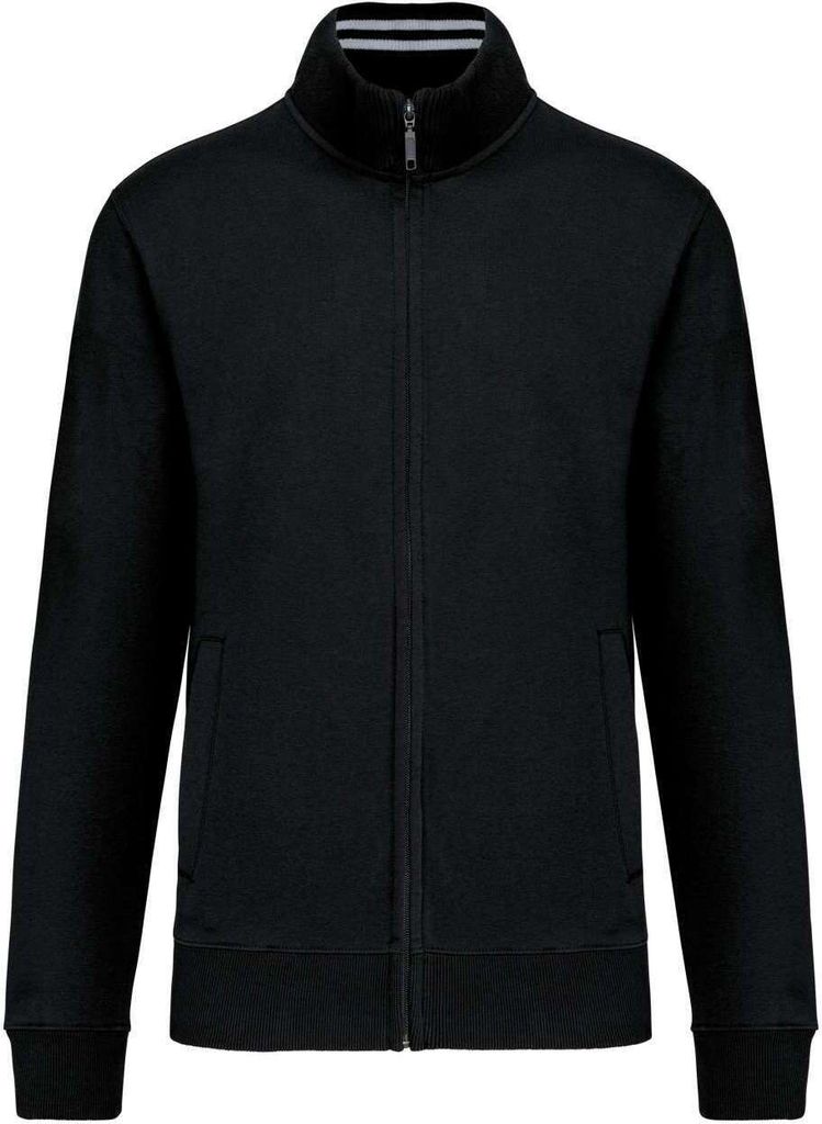 Kariban Uni Sweatjacke Kapuzenjacke Sweat-Jacke Hoodie Sweatshirt, Größe:2XL, Farbe:Schwarz