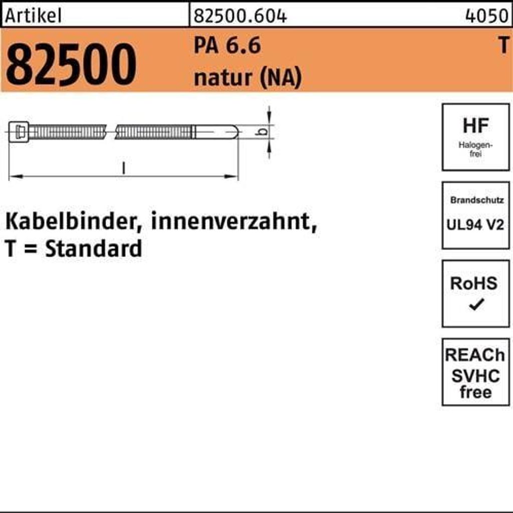 HellermannTyton Hellermann Tyton 111-02119 - Polyamid - Transparent - 5,5 cm - 205 mm - 2,5 mm - 1,2 mm