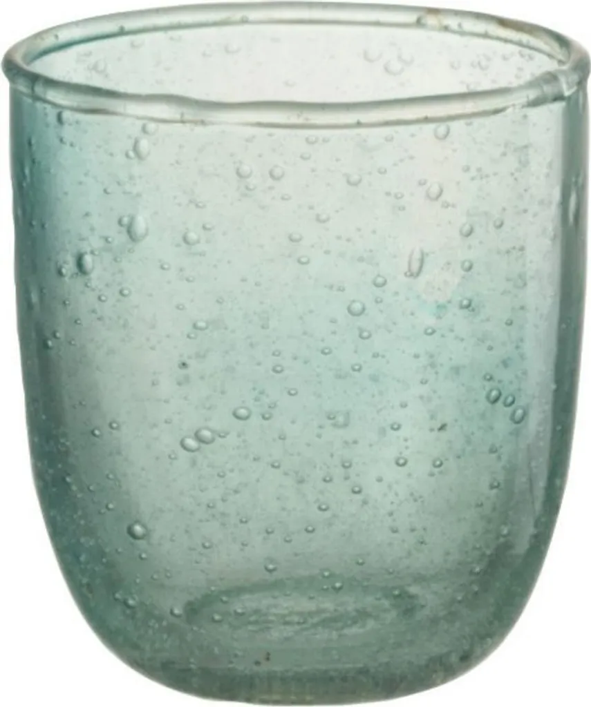 J-Line Porte-bougie Bulles en Verre Aqua Petit Modèle Ø 7 cm Déco