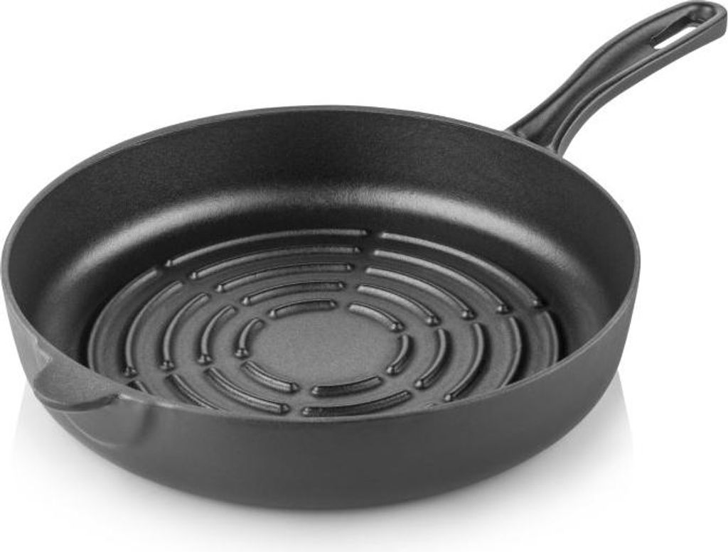 Gusseisen Grillpfanne 28cm schwarz