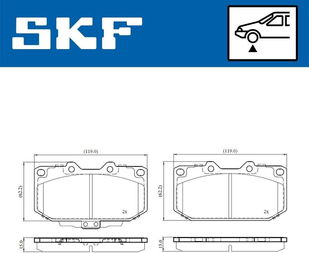 SKF Bremsbeläge Satz Vorne Bremsklötze für NISSAN 300 ZX (Z32) VKBP 81130 A