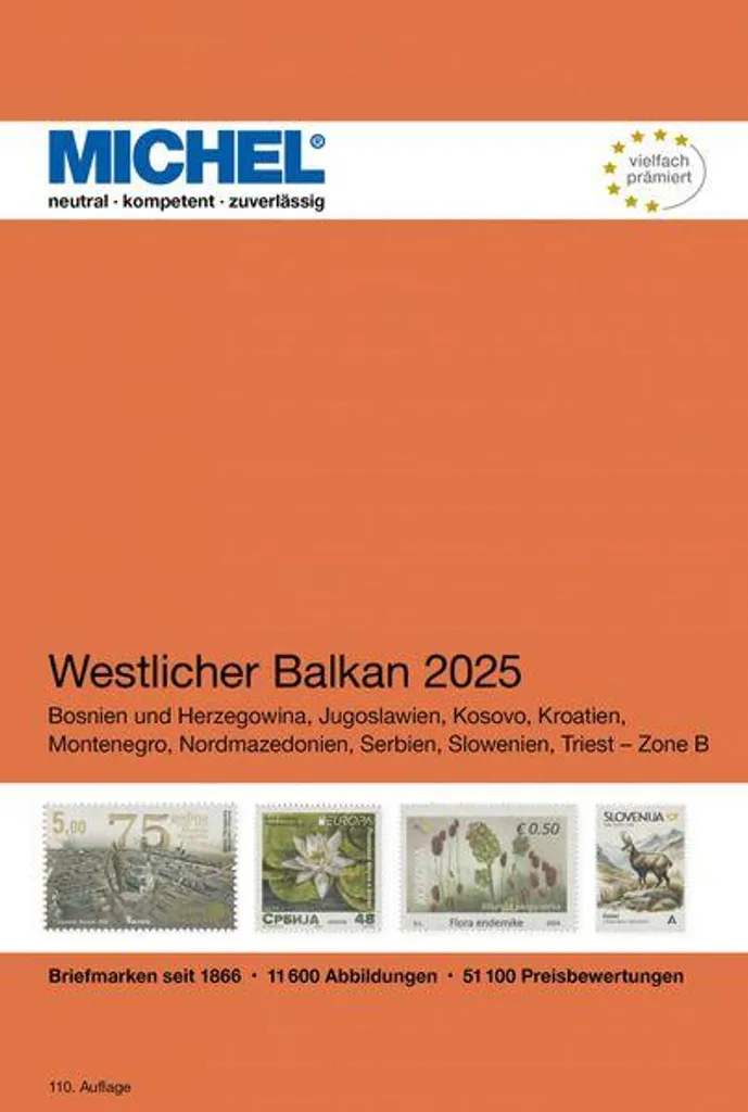 Catalogue Michel Europa 6 Balkans 2025 pour Identifier et Coter vos Timbres