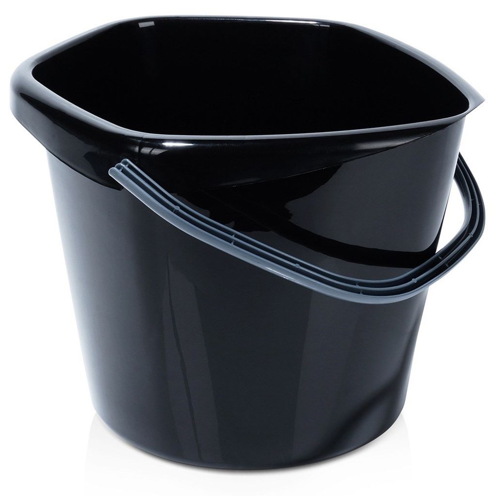 Seau en plastique noir 10 l Image du produit 