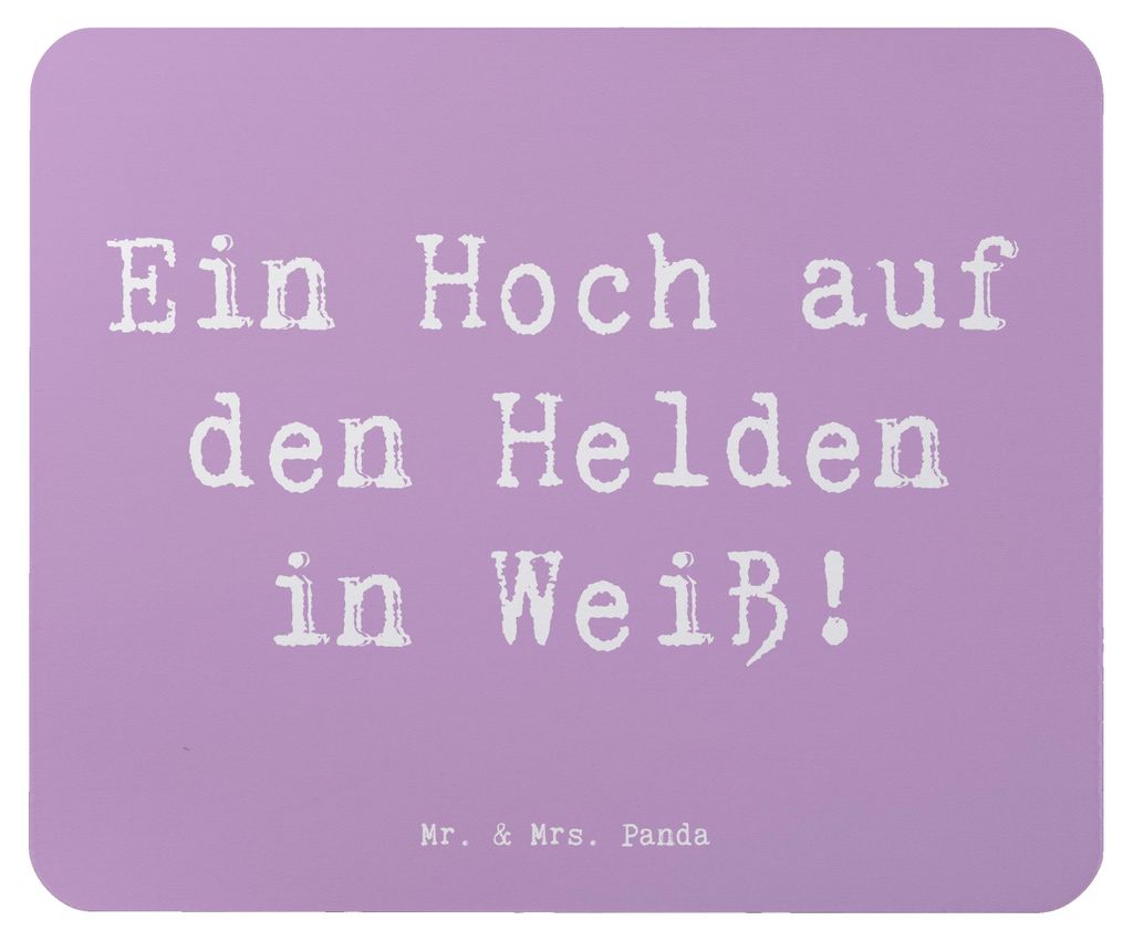Mr. & Mrs. Panda Mouse Pad Spruch Arzt Held - Lavendeltraum - Geschenk, pc mousepad, Aufmerksamkeit, besondere Momente, Bedanken, Gesundheit, Mausp...