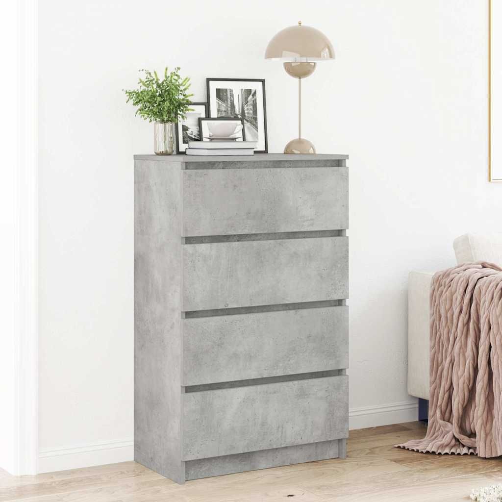 vidaXL Credenza grigio cemento 60x35x98,5 cm materiale a Immagine del prodotto 