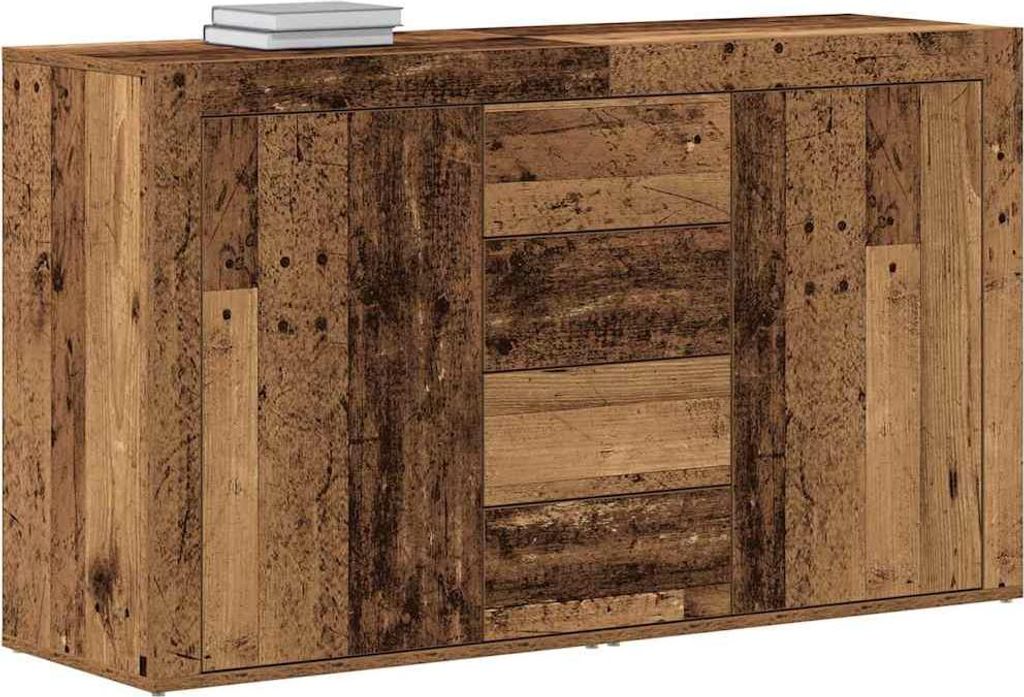 Möbel Sideboard - praktischem Design - Wohnzimmerschrank - Kommde für Flur - mit Schubladen Altholz 120x36x69 cm Holzwerkstoff Top2281369