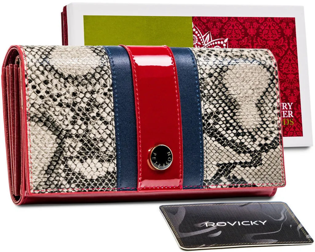 Portafoglio Peterson Harjavalta Pelle Rossa | Accessorio Donna RFID