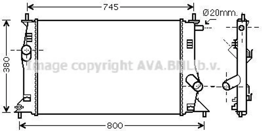 Radiateur PRASCO MZ2183 pour Mazda 5 CR19 - Remplacement OE LBF715200A