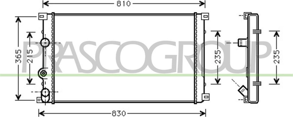 PRASCO DS958R004 - OE 7701049664 Kühler, Motorkühlung für Movano (X70)