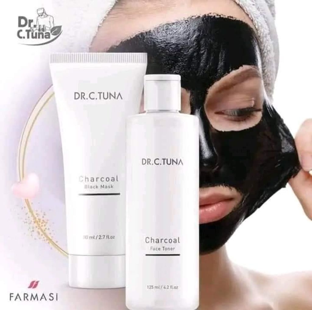 KBruShop Farmasi Dr. C. Tuna Charcoal Set Mask + Toner – Für porentief reine und erfrischte Haut