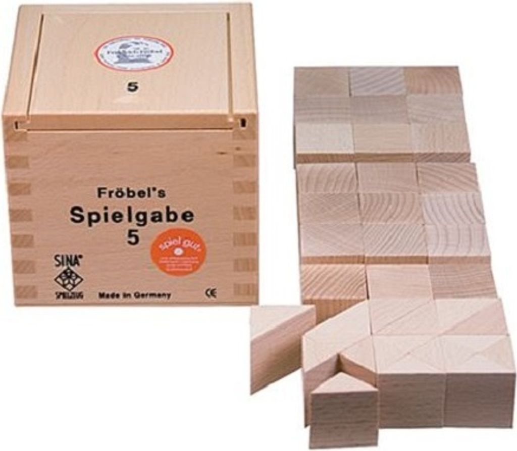 Holzspielzeug Gabe 5 Fröbelspiel 21 Würfel (25 x 25 x 25 mm) LxBxH 96x96x90mm NEU