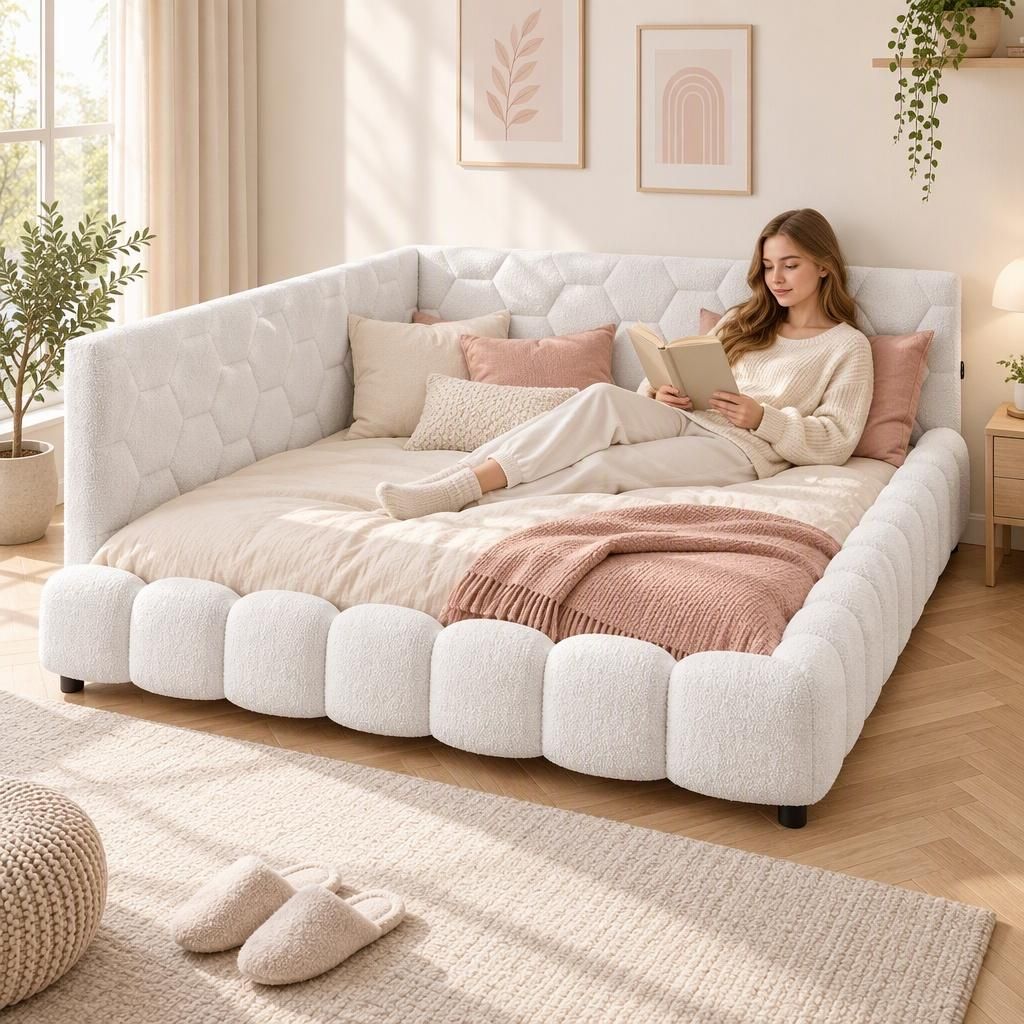 INONEFT Polsterbett 140 x 200 cm, mit Sofa-Funktion, Produktbild 