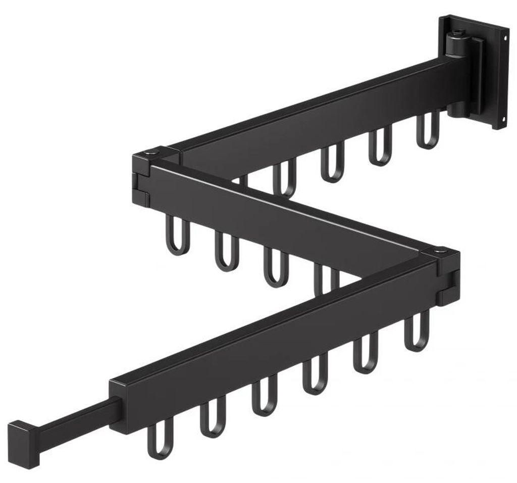 Ruhhy 26342 Ausziehbarer Wandkleiderhaken, dreifach, 18 Produktbild 