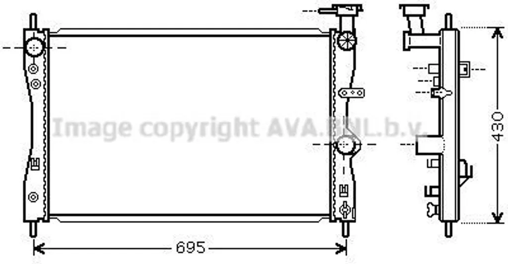 Radiateur moteur PRASCO MTA2172 OE MN130393 pour Smart Forfour 454