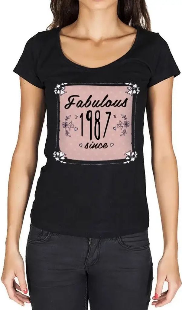 Damen Grafik T-Shirt Fabelhafte Frau seit 1987 – Fabulous Woman Since 1987 – Geschenk 37. Geburtstag Jahrestag 37 Jahre Jubiläum 37 Jährige Frau