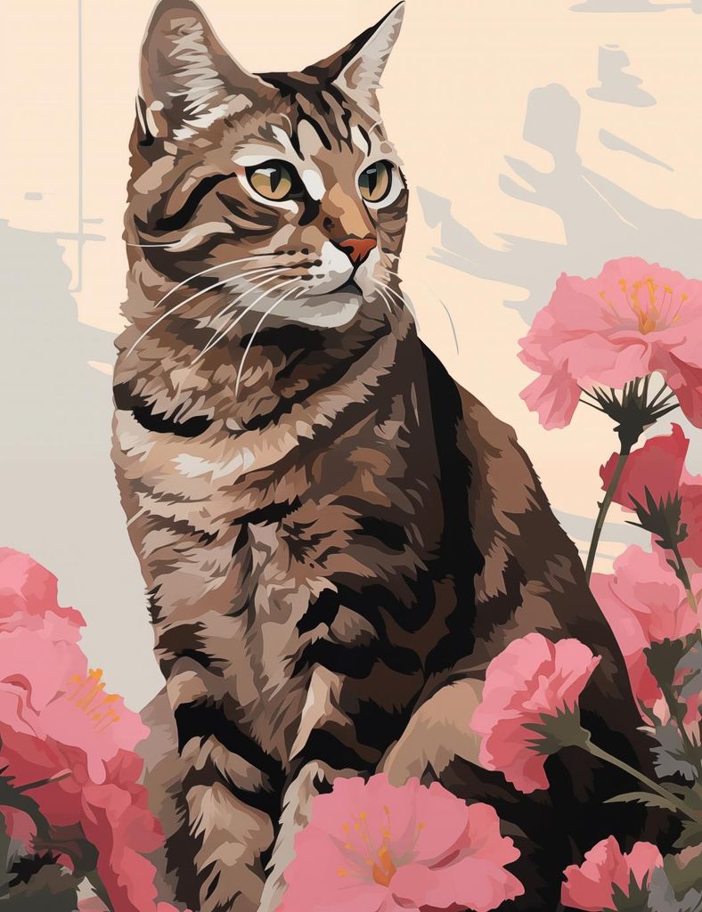 Plakat 50x65cm Porträt der Katzen-Seele