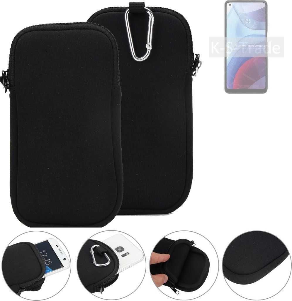 K-S-Trade Neopren-Hülle Handyhülle kompatibel mit Motorola Moto G Power (2021) Schutzhülle Neoprenhülle Sleeve Schutz-Hülle Gürtel Tasche Case