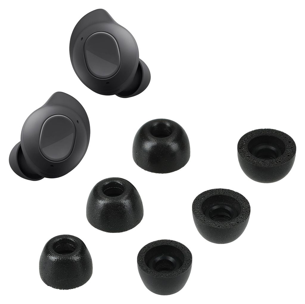 kwmobile 6x Ersatz In Ear Kopfhörer kompatibel mit Samsung Galaxy Buds FE - 3 Größen - Polster Ohrstöpsel In-Ear Ohrhörer - Schwarz