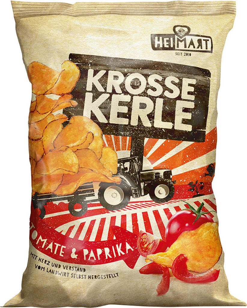 HeiMart Krosse Kerle Tomate und Paprika Kartoffel Chips Produktbild 