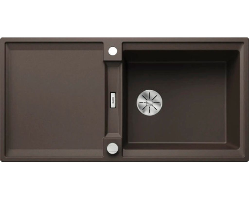 BLANCO ADIRA XL 6 S-F Einbauspüle SILGRANIT cafe ab 60 cm mit Ablauffernbedienung, mit Zubehör - inkl.