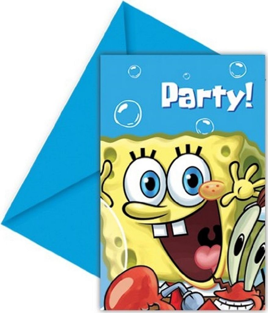 SpongeBob SquarePants - Einladungen, Party 6er-Pack - Produktbild 1