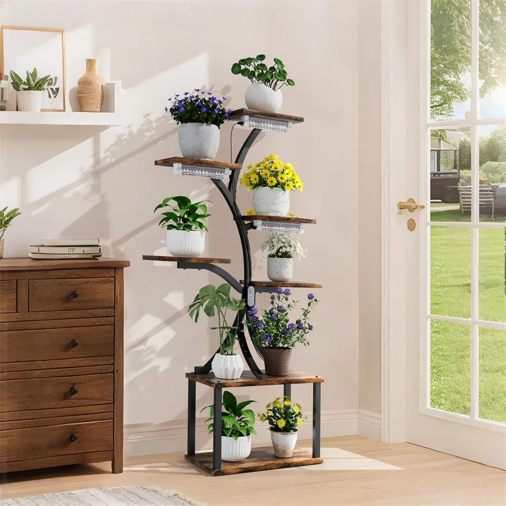 Support fleurs d'angle pour salon et balcon optimisé pour petit espace - 2