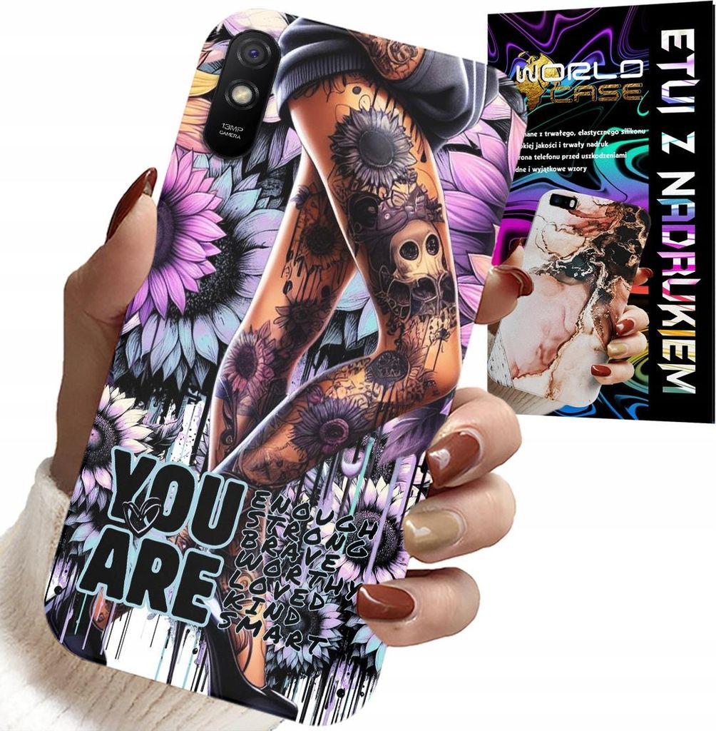 Fall Für Xiaomi Redmi 9A - Feminine Designs Sie Sind Frau Mit Tattoo