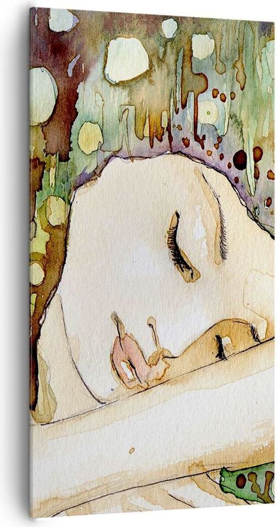 Bild auf Leinwand - Leinwandbild - Frau modern - 65x120cm - Wand Bild - Wanddeko - Wandbilder - Leinwanddruck - Bilder - Kunstdruck - Wanddekoratio...