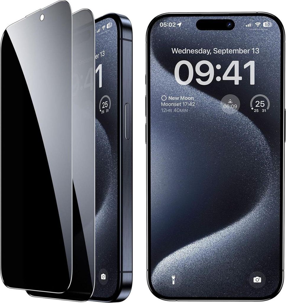2x Privacy Schutzglas für iPhone 14 Pro Sichtschutz Blickschutz Panzerglas