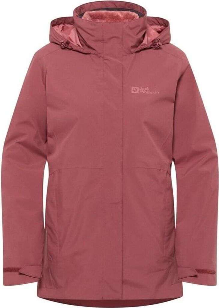 Jack Wolfskin Rotwand 3in1 Jkt W Kombijacke Regenjacke Fleecejacke Damen rot XL